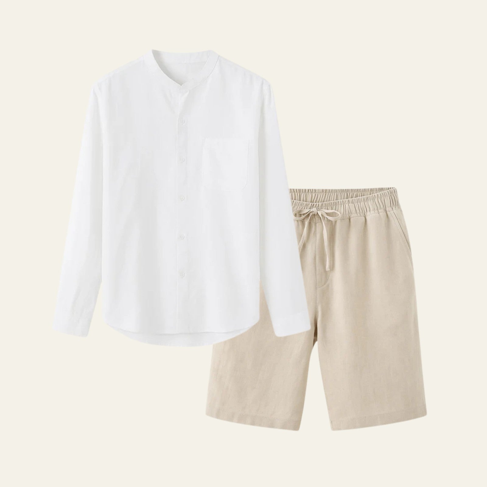 The Amalfi Linen Resort Shorts Set