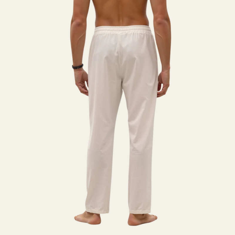 The Positano Cotton–Linen Drawstring Trouser
