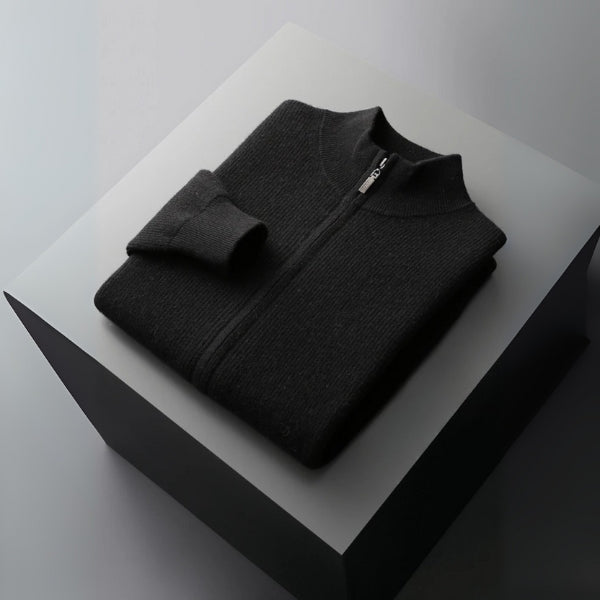 The Oslo Wool Track Zip Knit