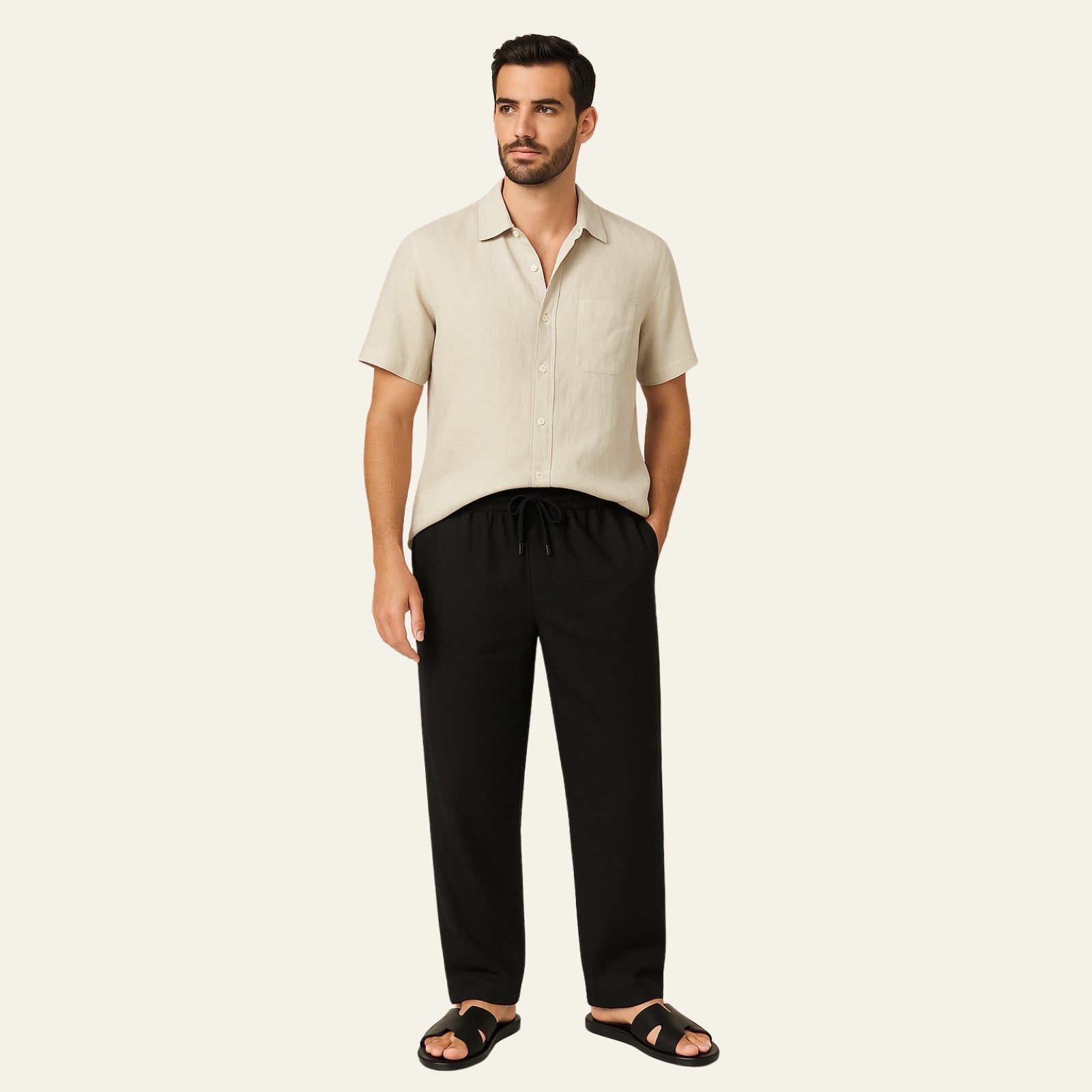 The Ravello Linen Slim Pantalon Set