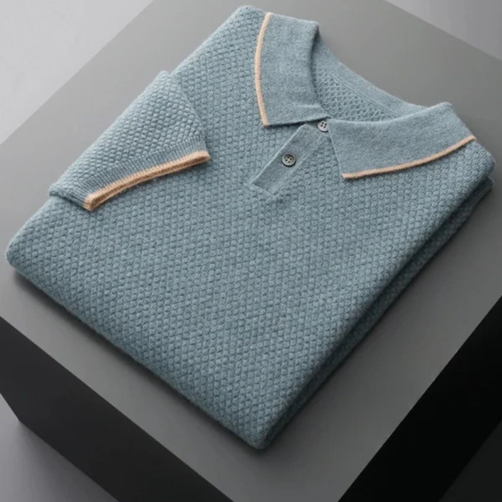 The Ravello Two-Tone Cashmere Polo