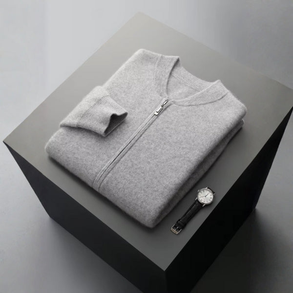 The Lucerne Cashmere Zip Knit