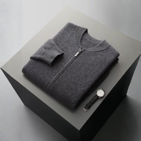 The Lucerne Cashmere Zip Knit