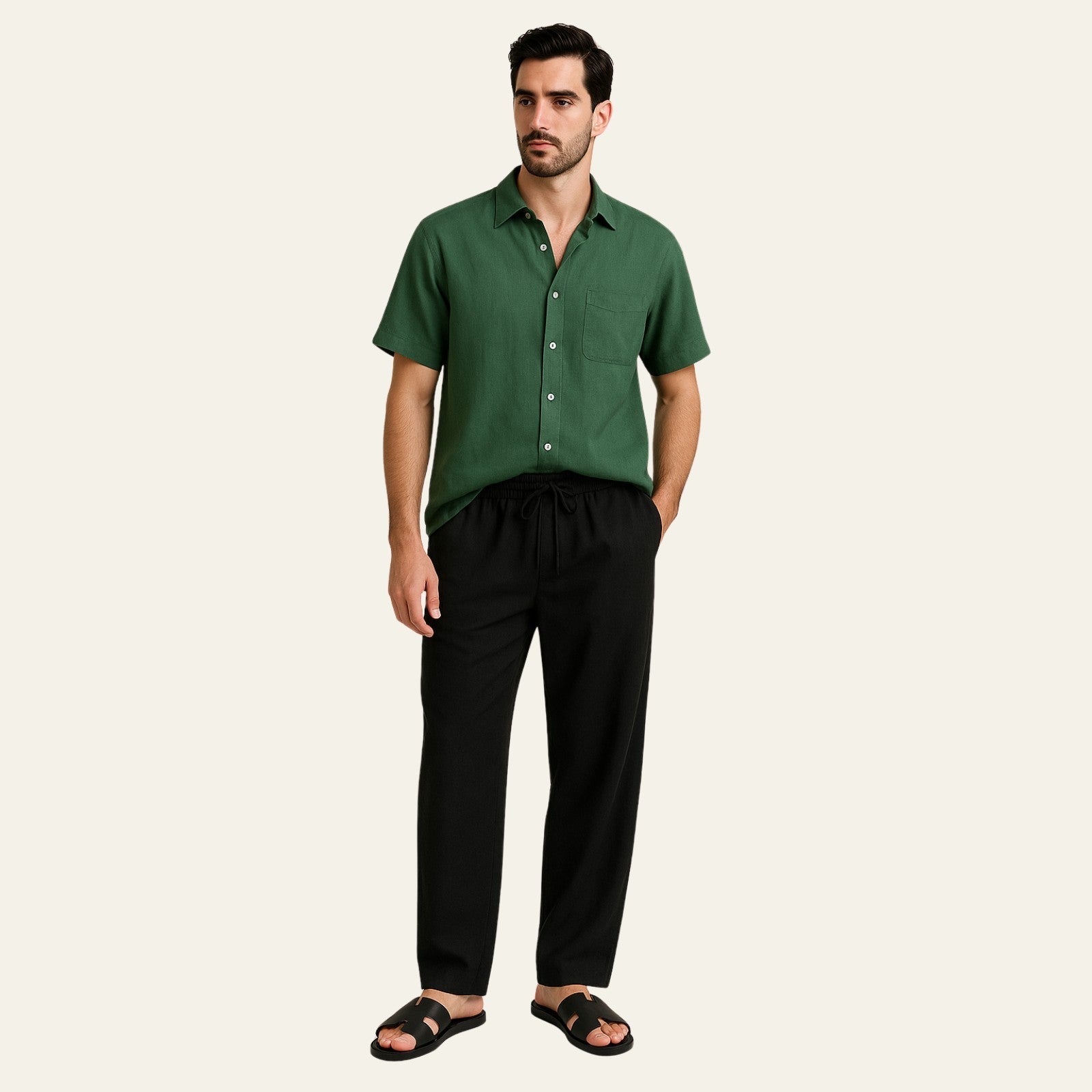 The Ravello Linen Slim Pantalon Set