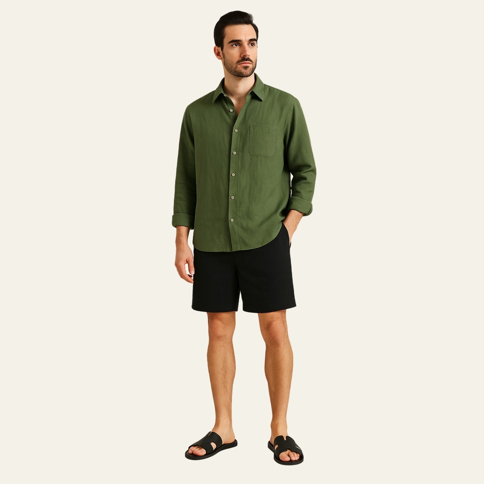 The Chamonix Linen Resort Shorts Ensemble