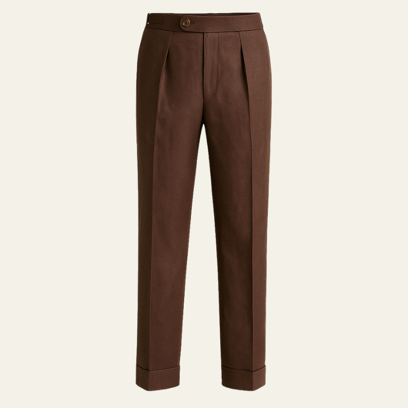 The Lucca Linen Pleated Trouser