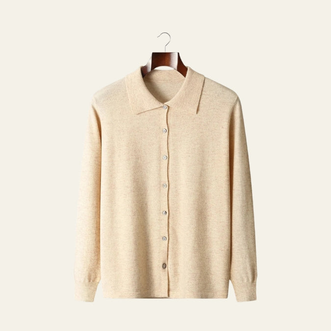 The Bellagio Merino Wool Polo Cardigan