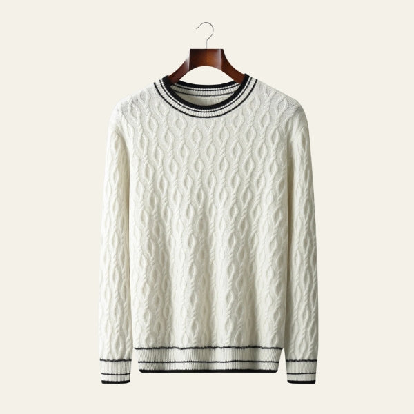 The Ravello Merino Wool Cable Crew