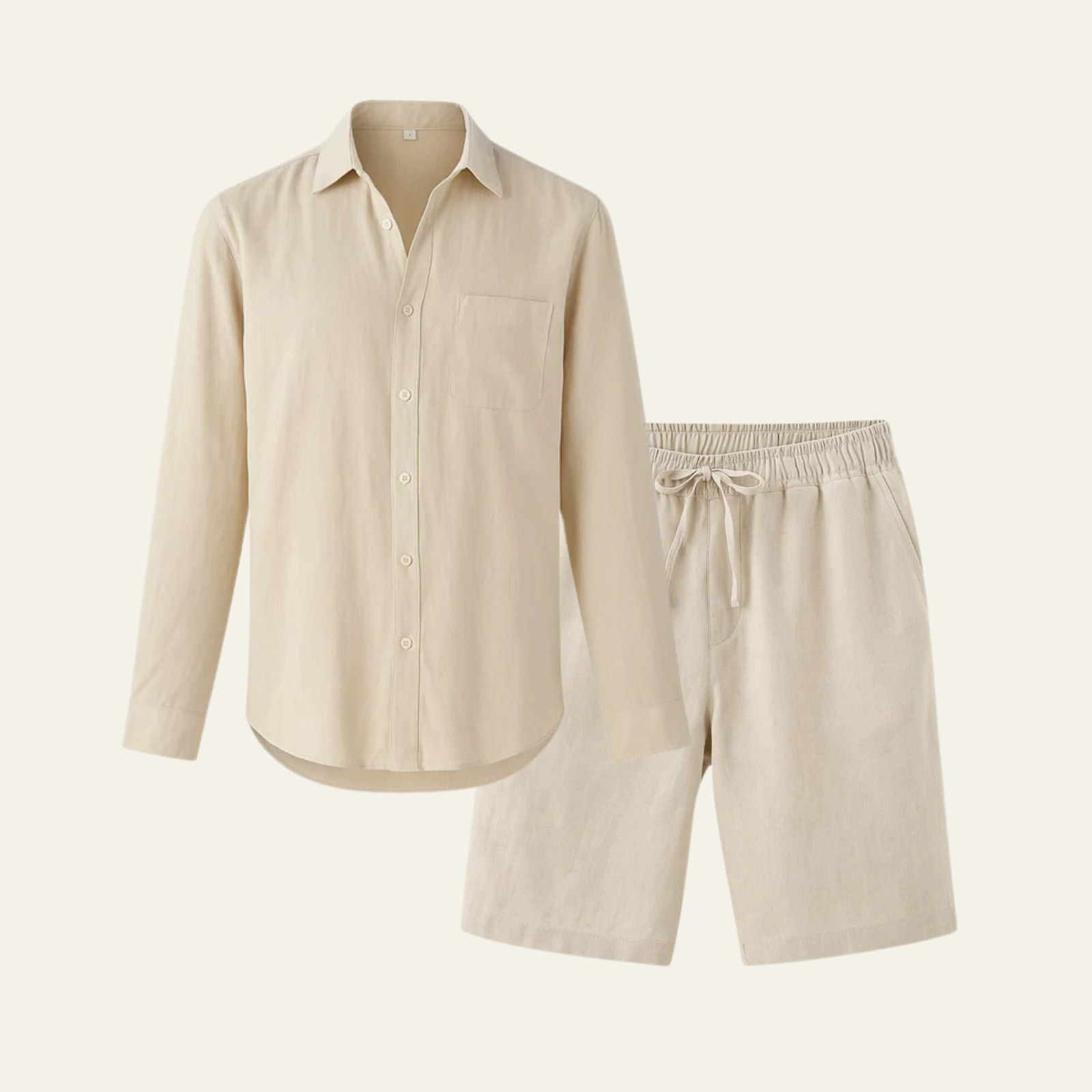 The Amalfi Linen Resort Shorts Set