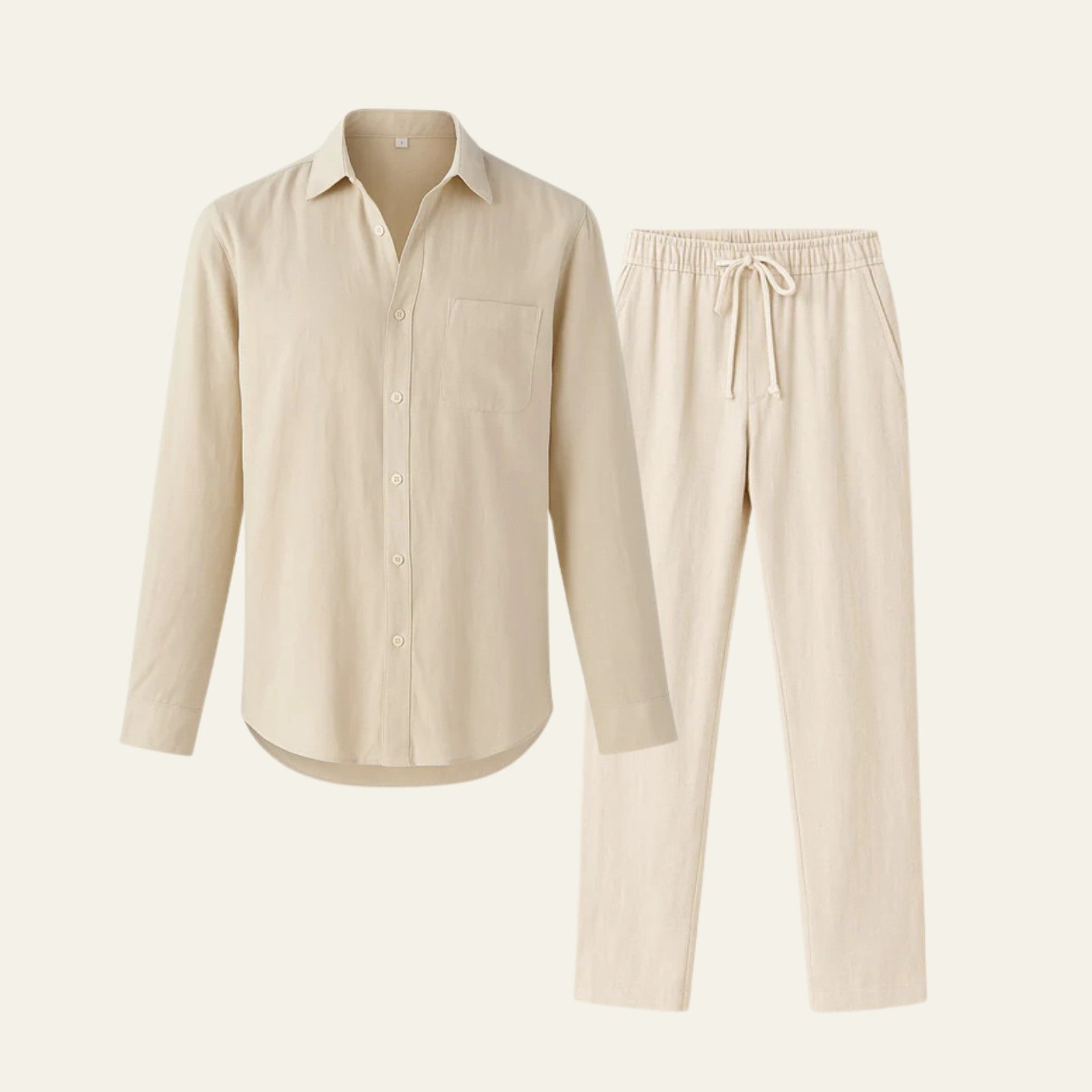 The Tangier Linen Tailored Trousers Set