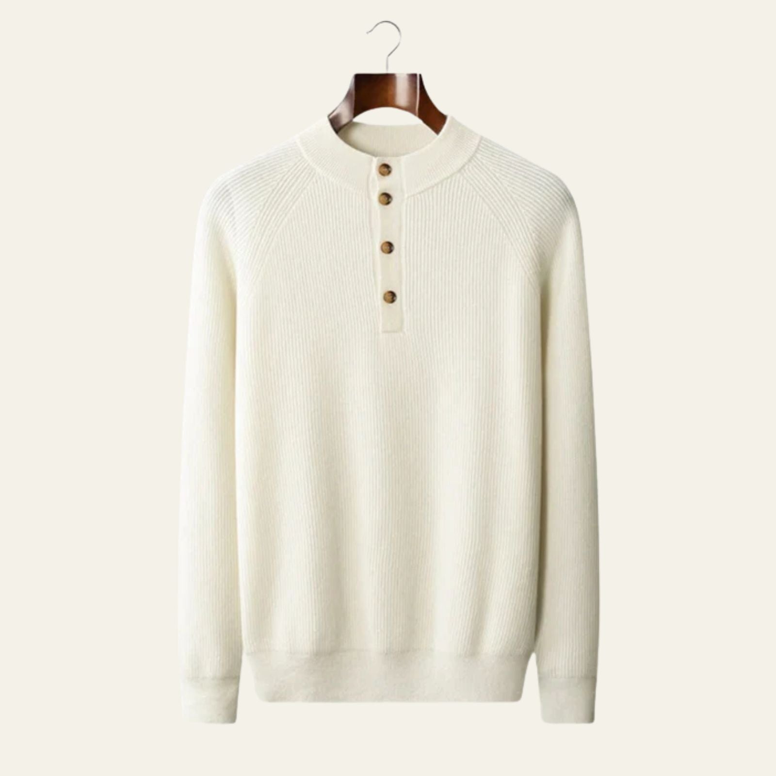 The Lausanne Cashmere Tailored Button Sweater