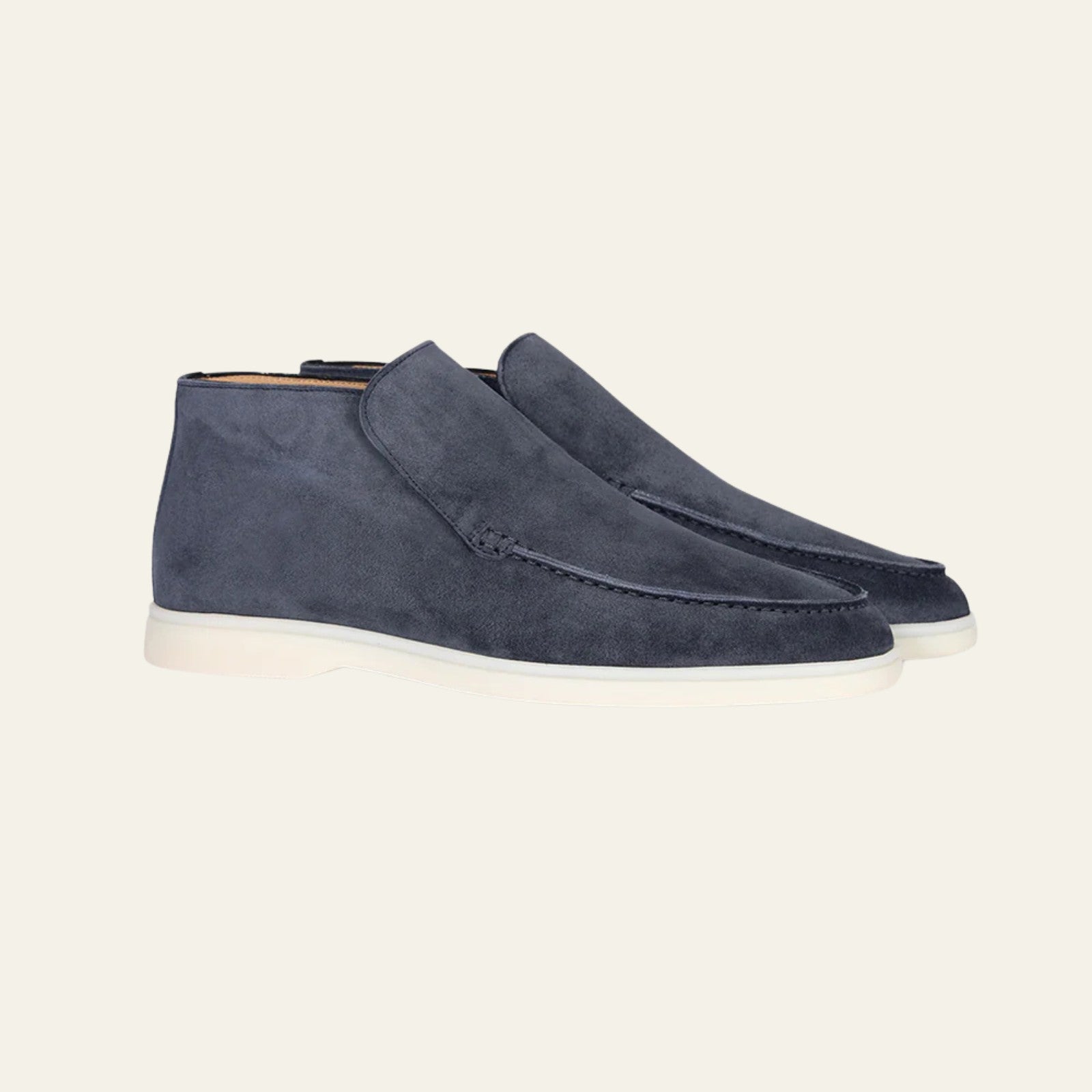 The Trento Suede City Loafer in Steel Blue