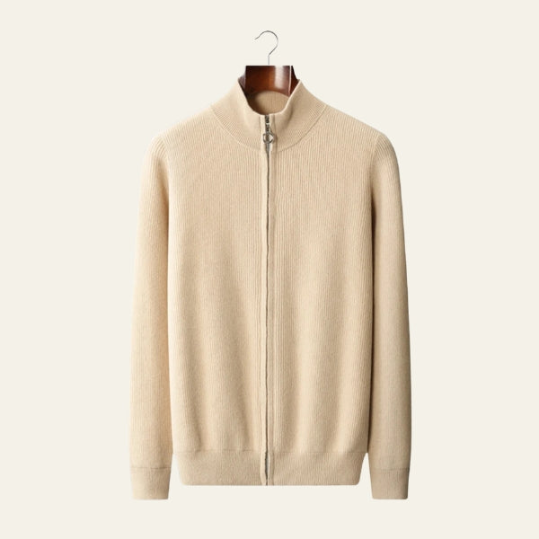 The Oslo Wool Track Zip Knit