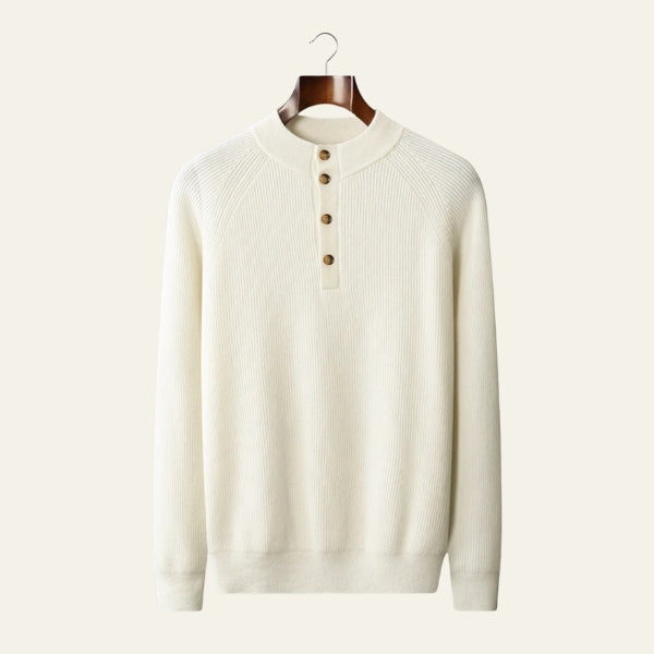The Arosa Cashmere Button Knit