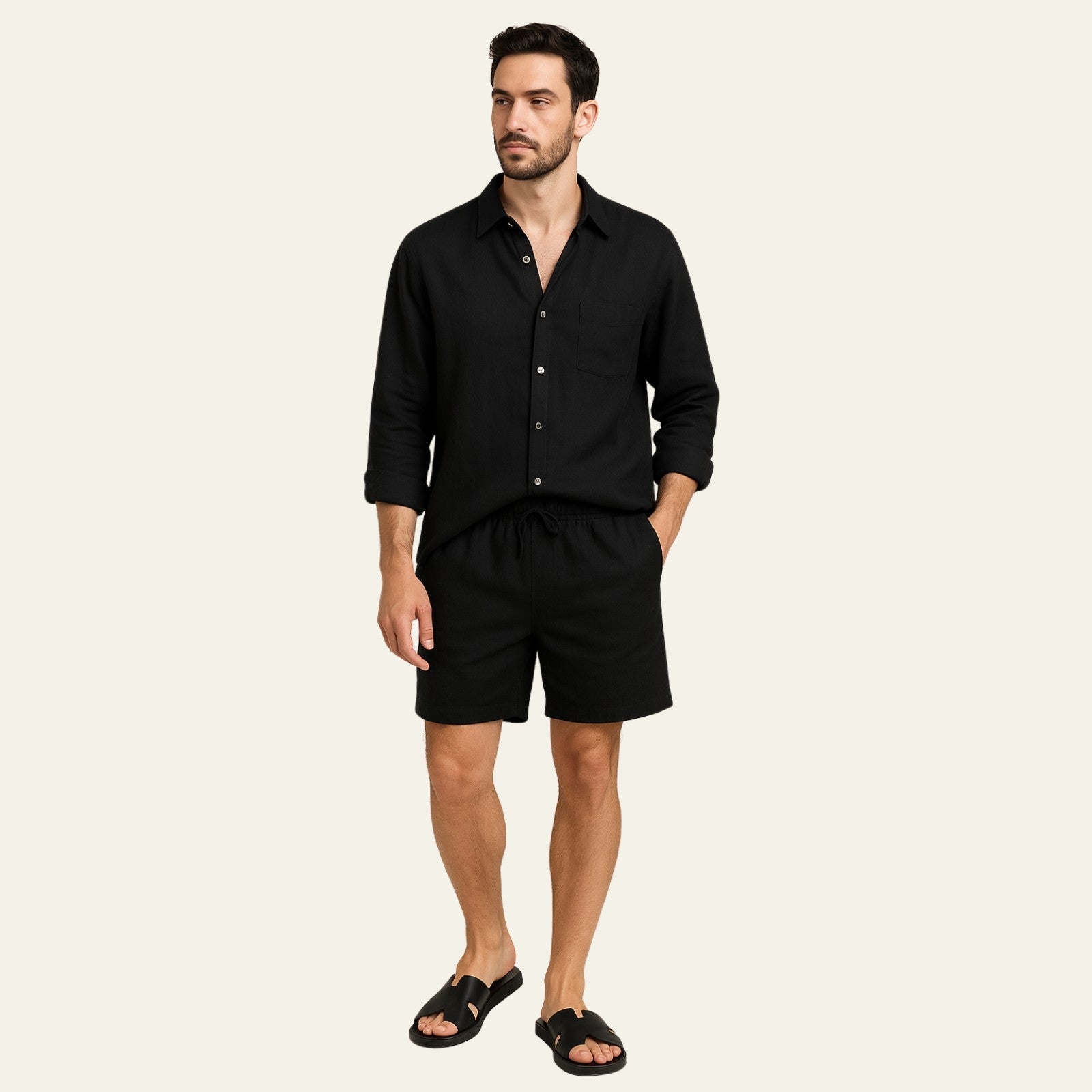 The Chamonix Linen Resort Shorts Ensemble