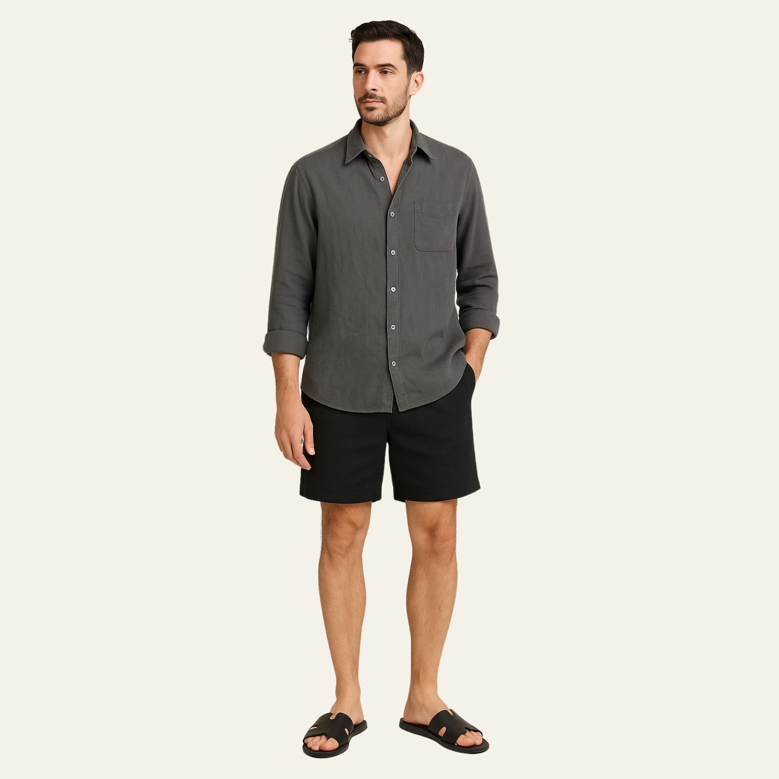 The Chamonix Linen Resort Shorts Ensemble