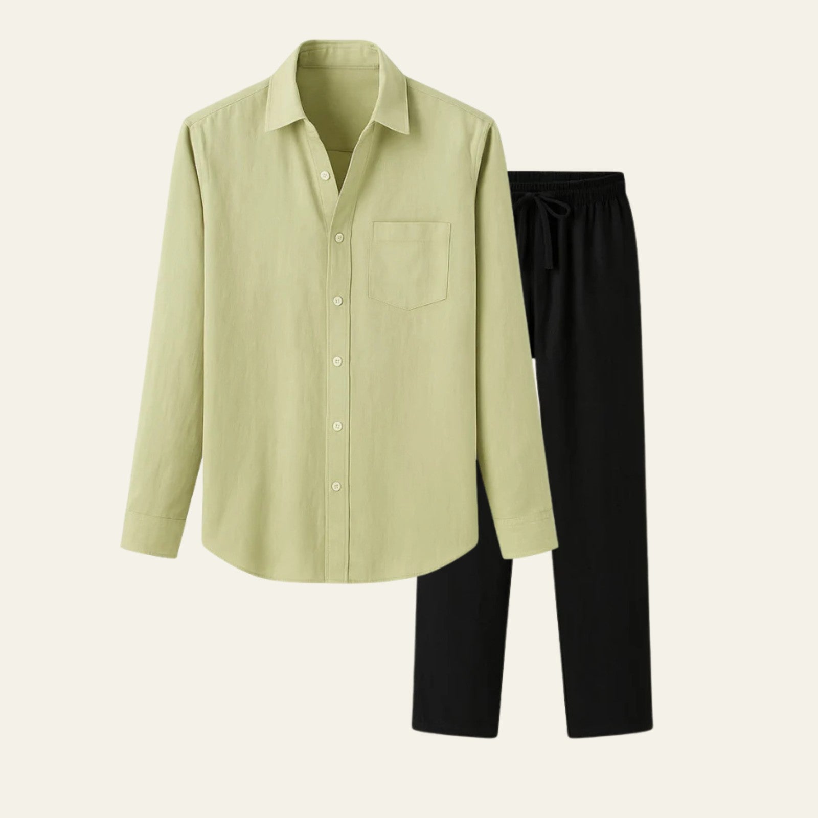 The Valencia Linen Slim Pantalon Set