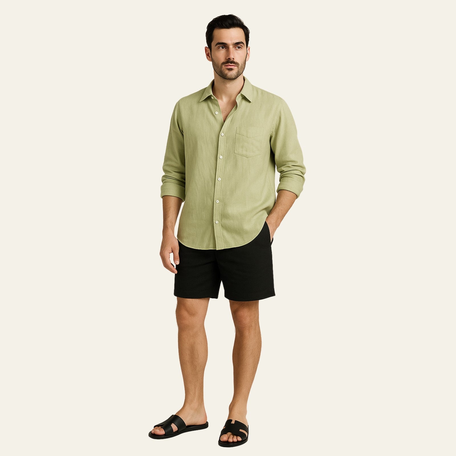 The Chamonix Linen Resort Shorts Ensemble