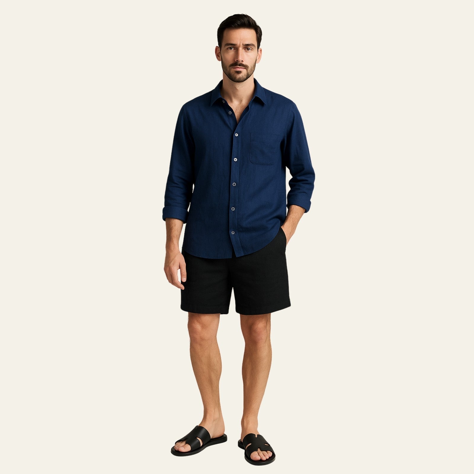 The Chamonix Linen Resort Shorts Ensemble
