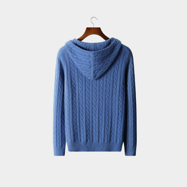 The Ravello Cable Cashmere Zip Hoodie