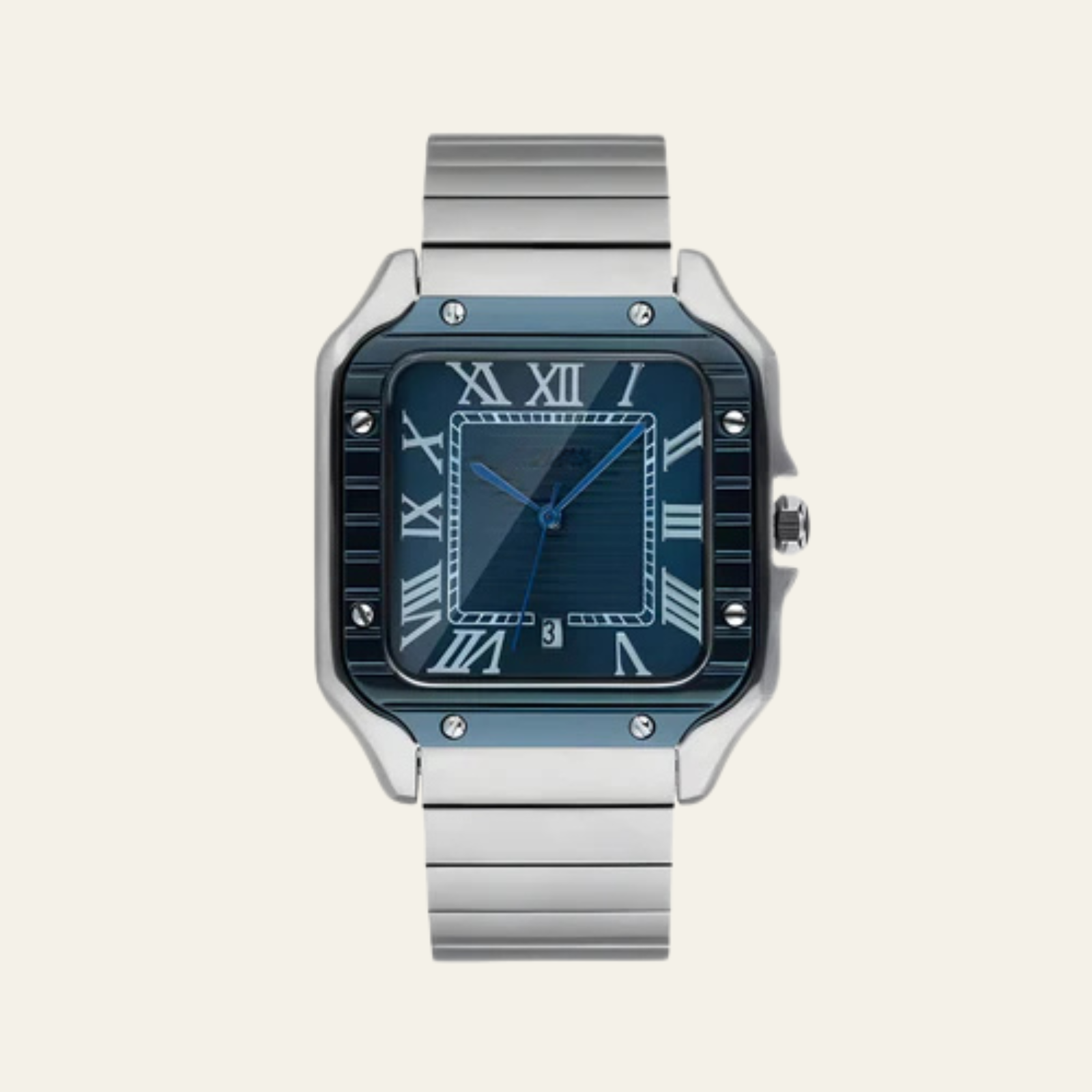 The Seville Stainless Steel Square Watch