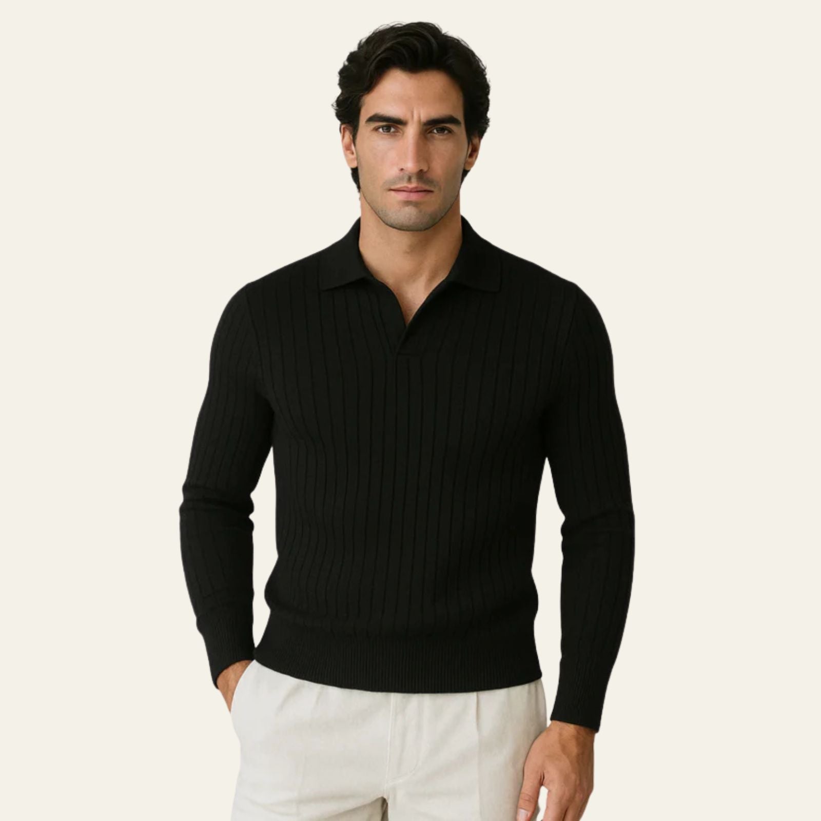 The Oslo Ribbed Knit Polo