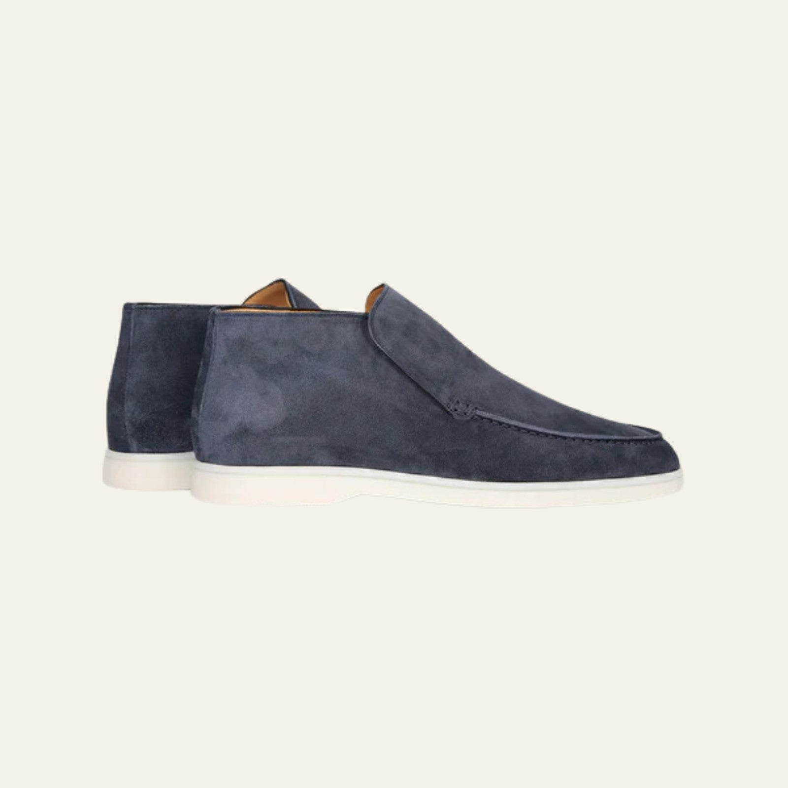 The Trento Suede City Loafer in Steel Blue