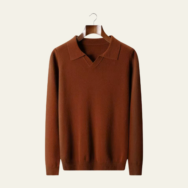 The Siena Merino Wool Polo Sweater