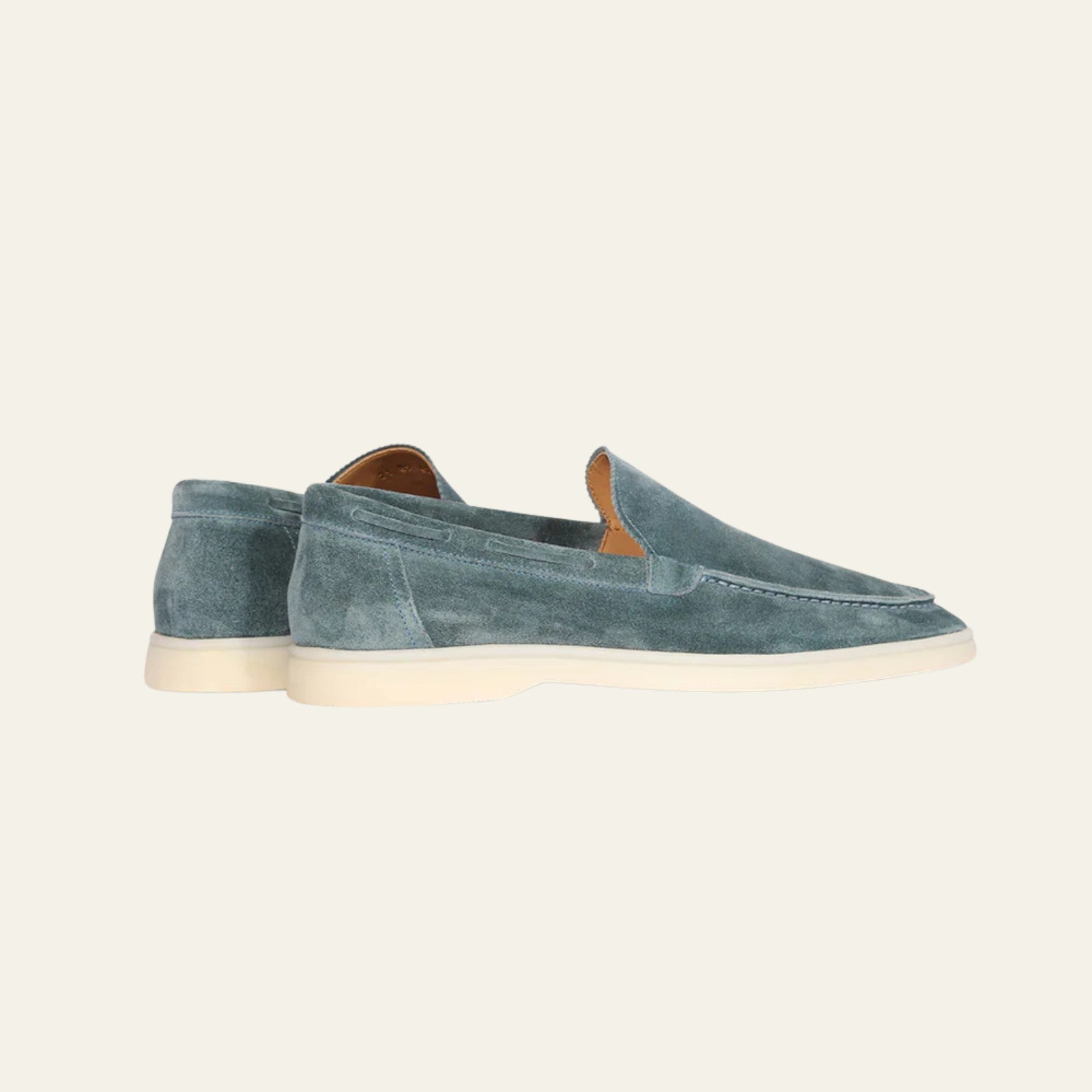 The Ravello Suede Yacht Loafer in Petrol