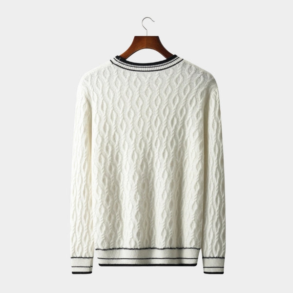 The Ravello Merino Wool Cable Crew