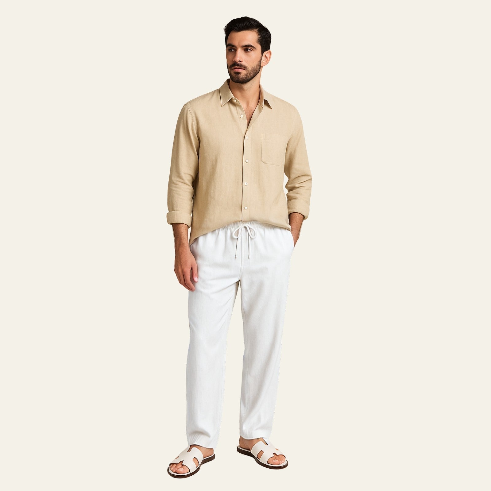 The Osaka Linen Tailored Pantalon Set