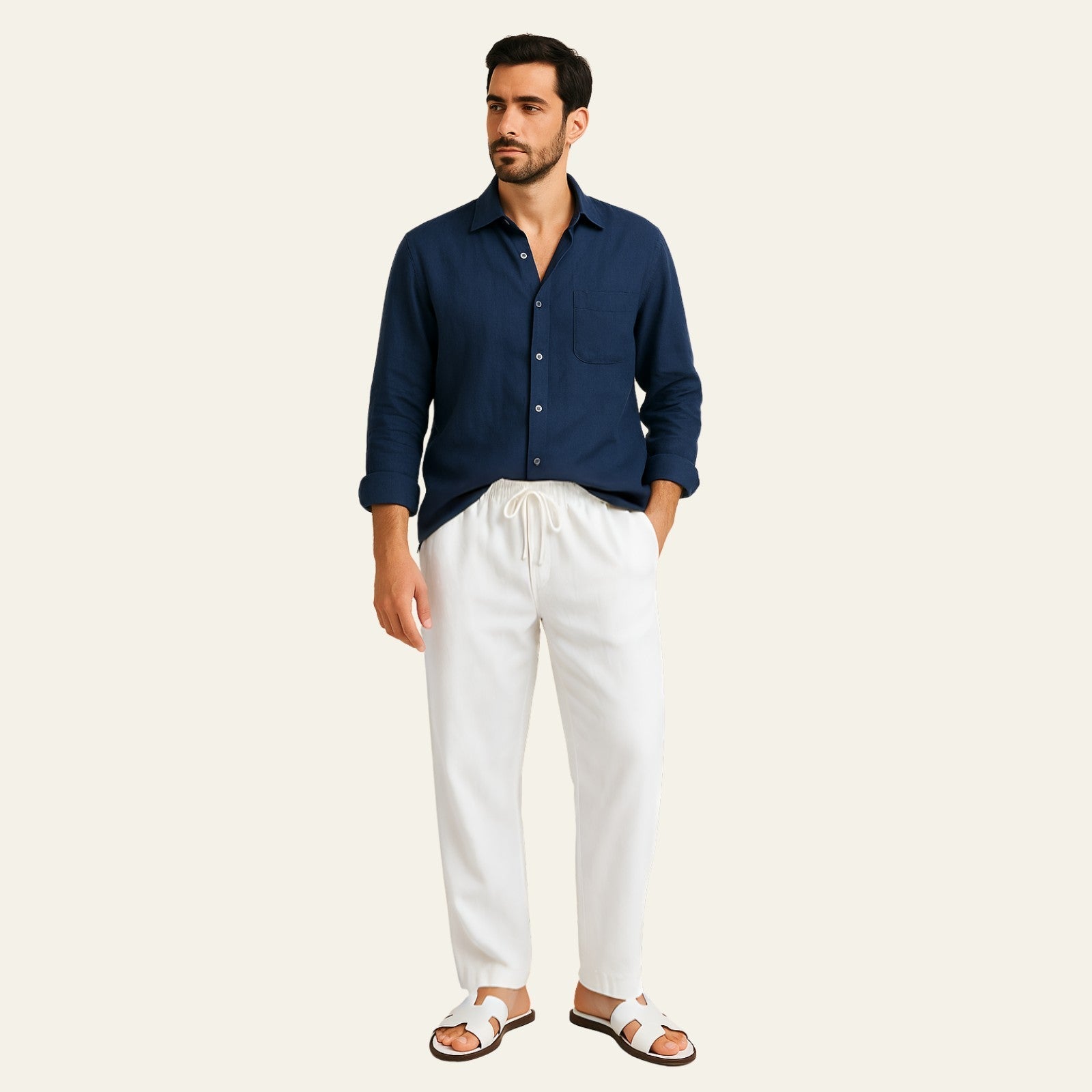 The Osaka Linen Tailored Pantalon Set