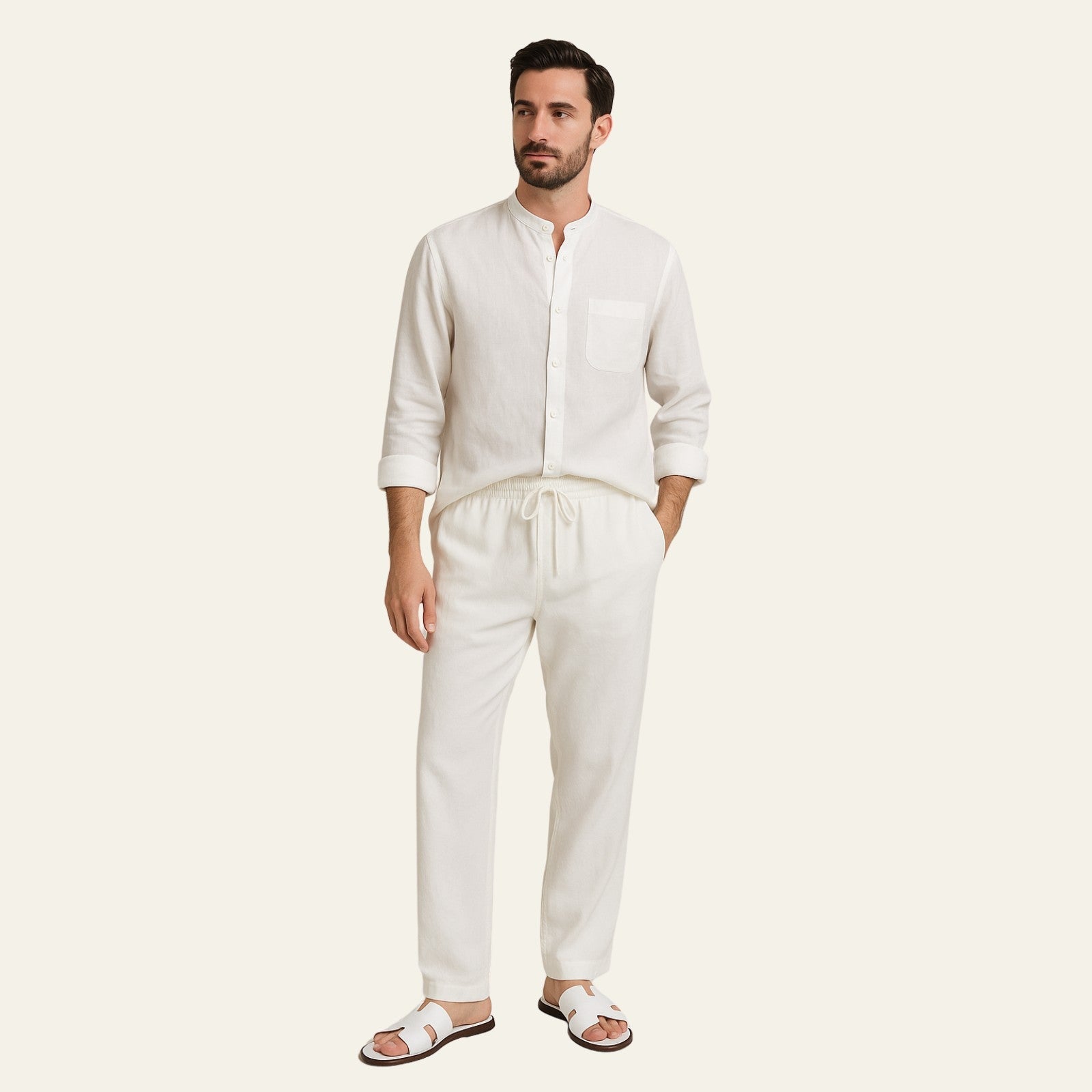 The Osaka Linen Tailored Pantalon Set