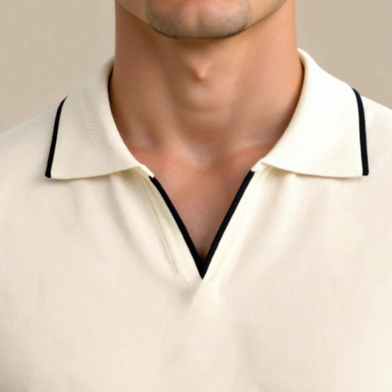 The Nice Contrast Knit Polo