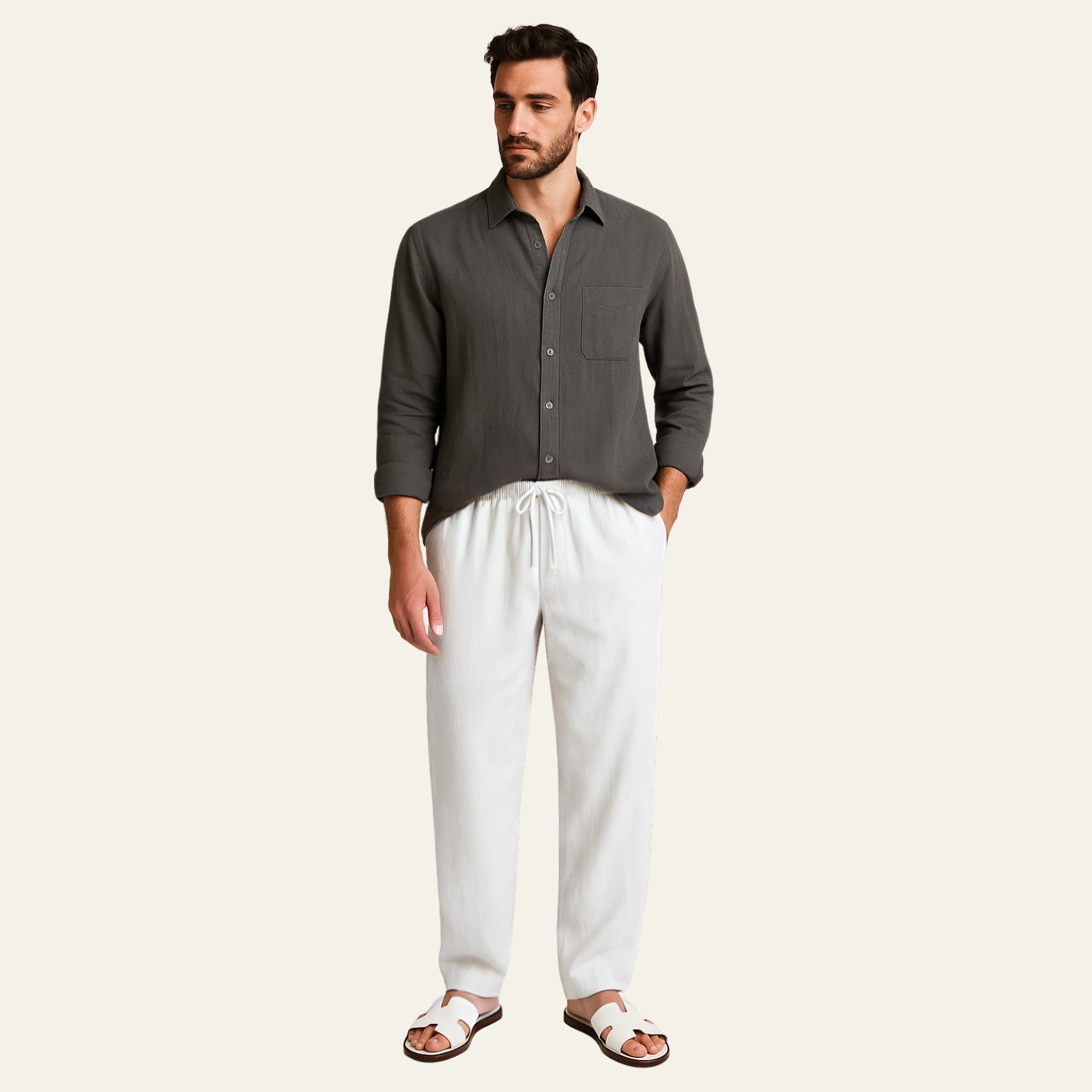 The Osaka Linen Tailored Pantalon Set