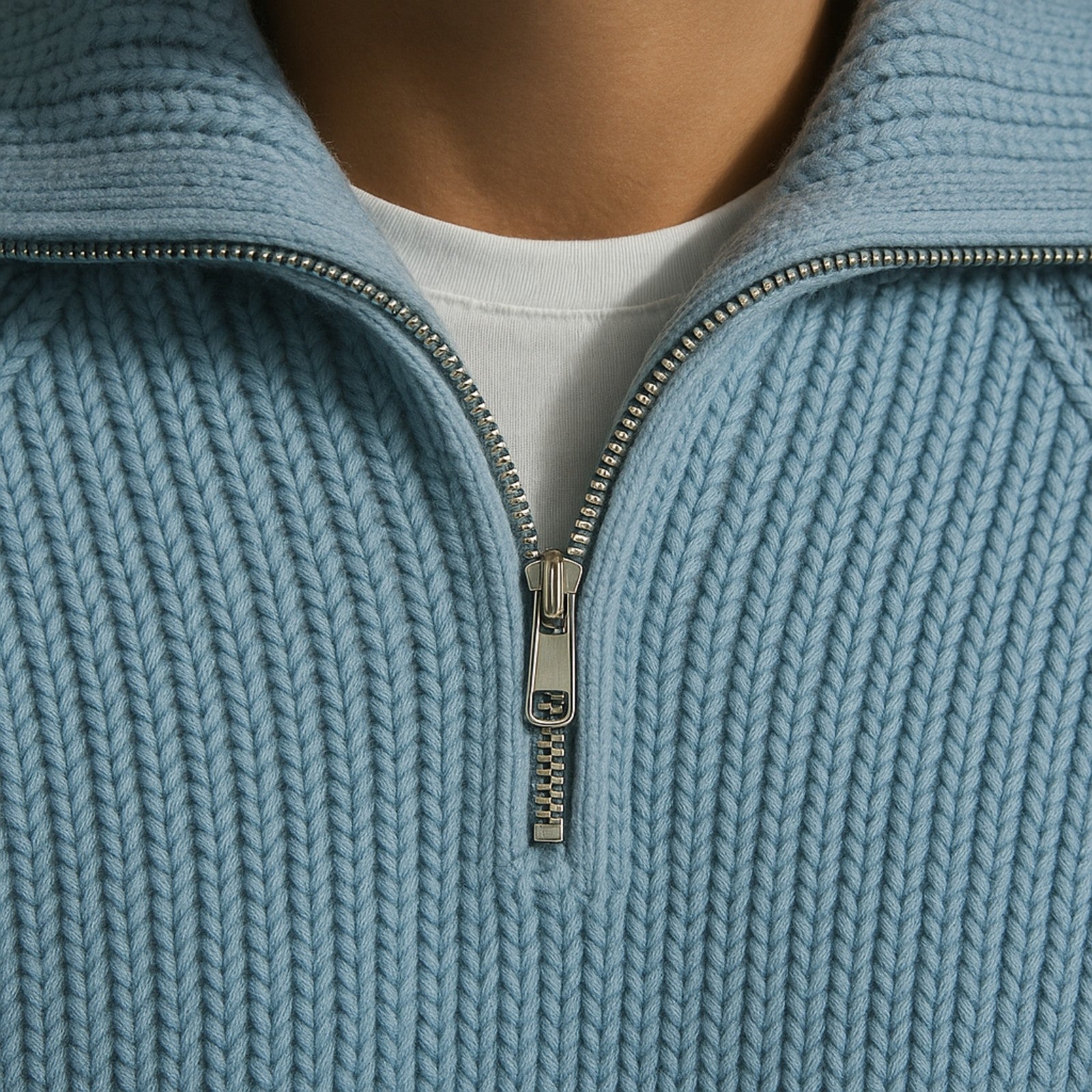 The Osaka Quarter-Zip Knit Sweater