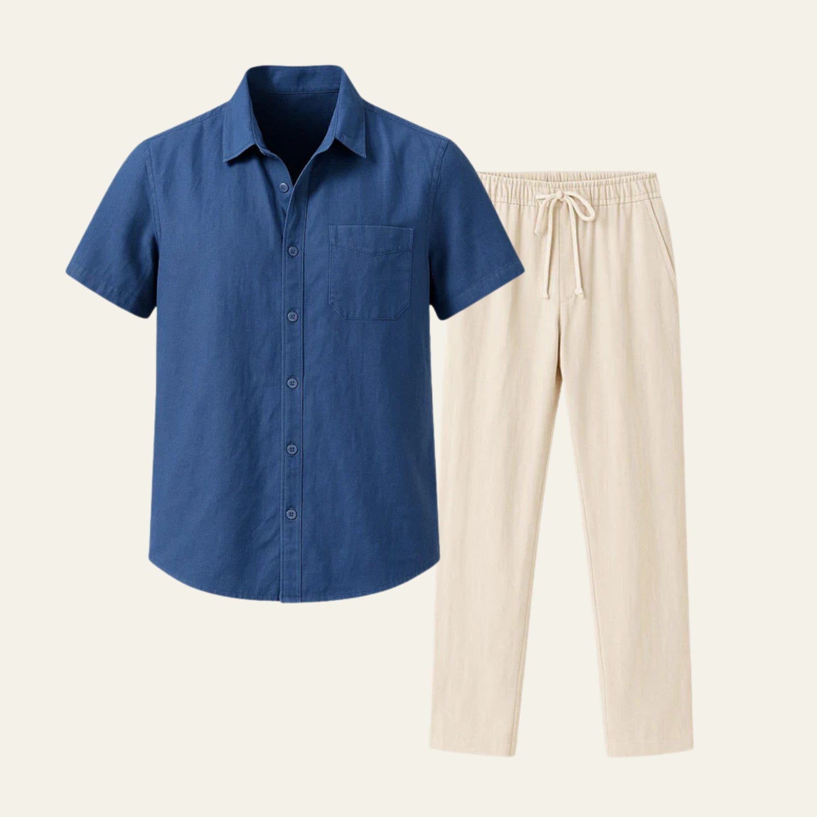 The Antibes Linen Tailored Pantalon Ensemble
