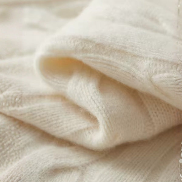 The St. Moritz Merino Cable Zip Sweater