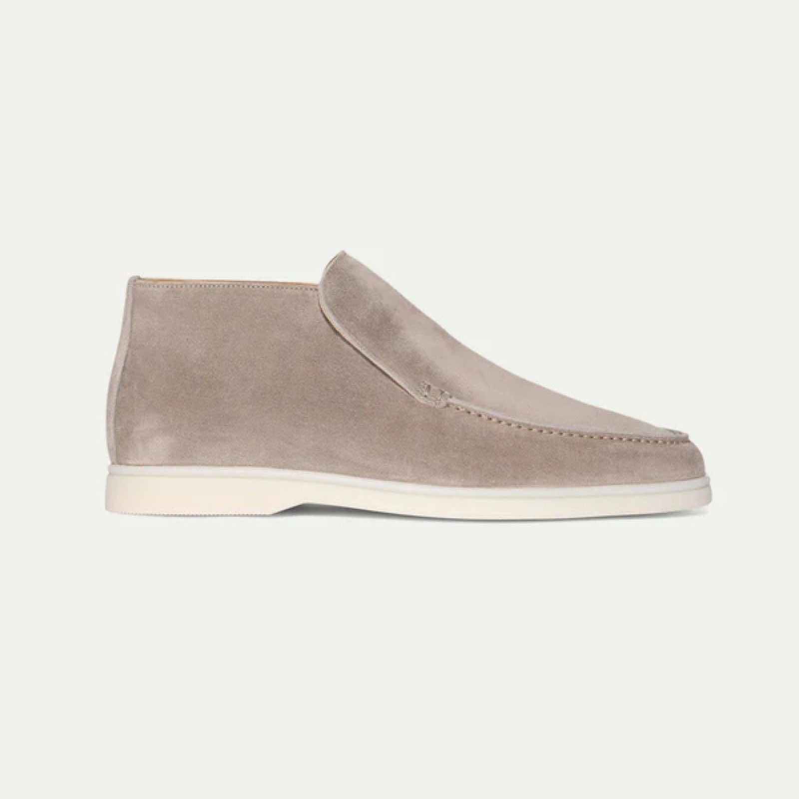 The Firenze Suede City Loafer in Light Grey
