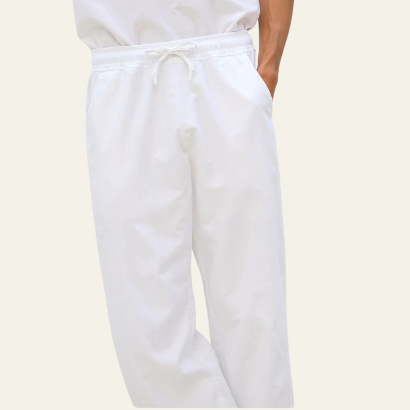 The Positano Cotton–Linen Drawstring Trouser