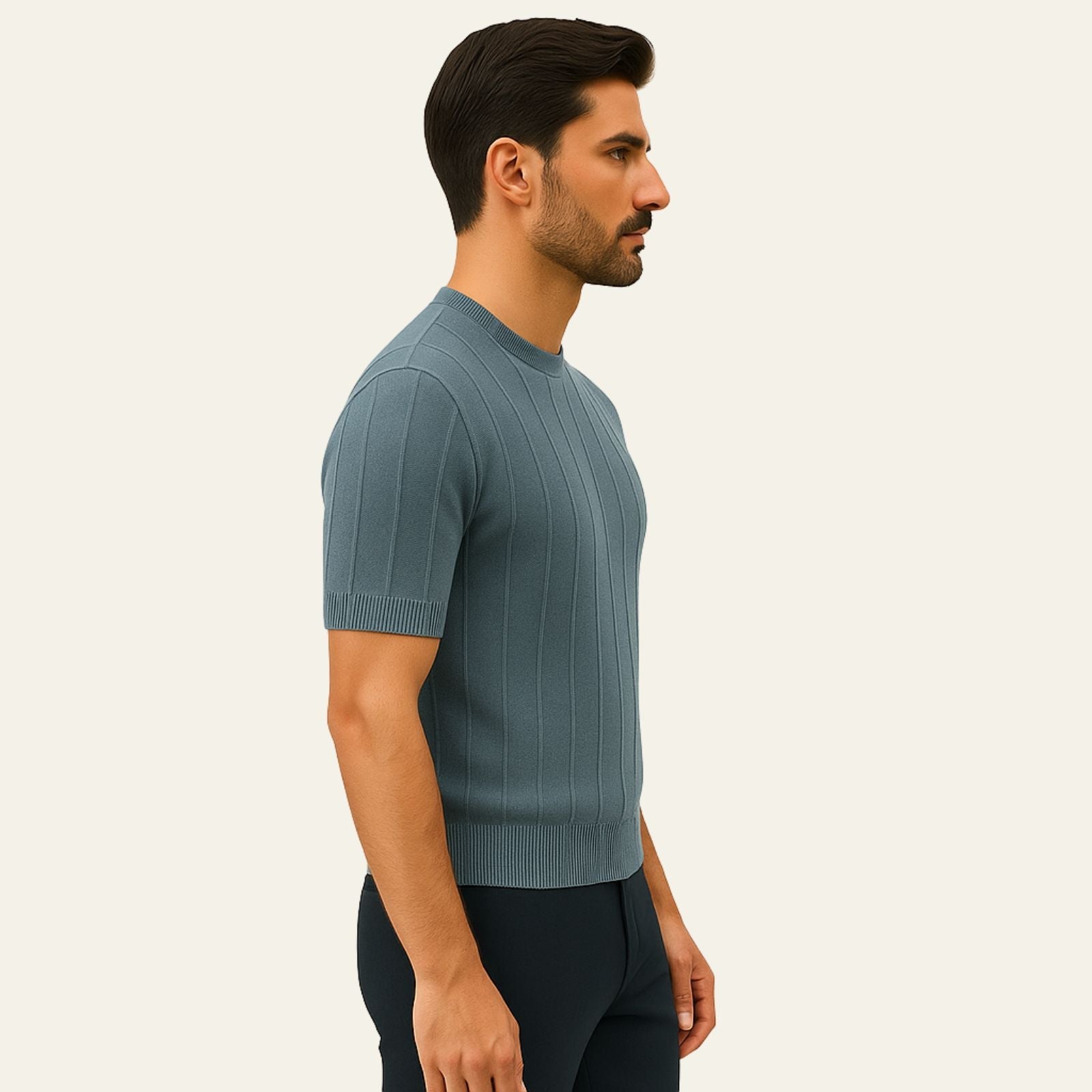 The Sorrento Ribbed Knit Tee