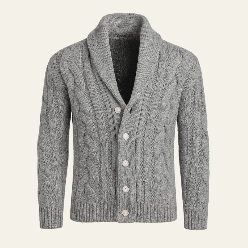 The Whitby Cable-Knit Shawl Cardigan