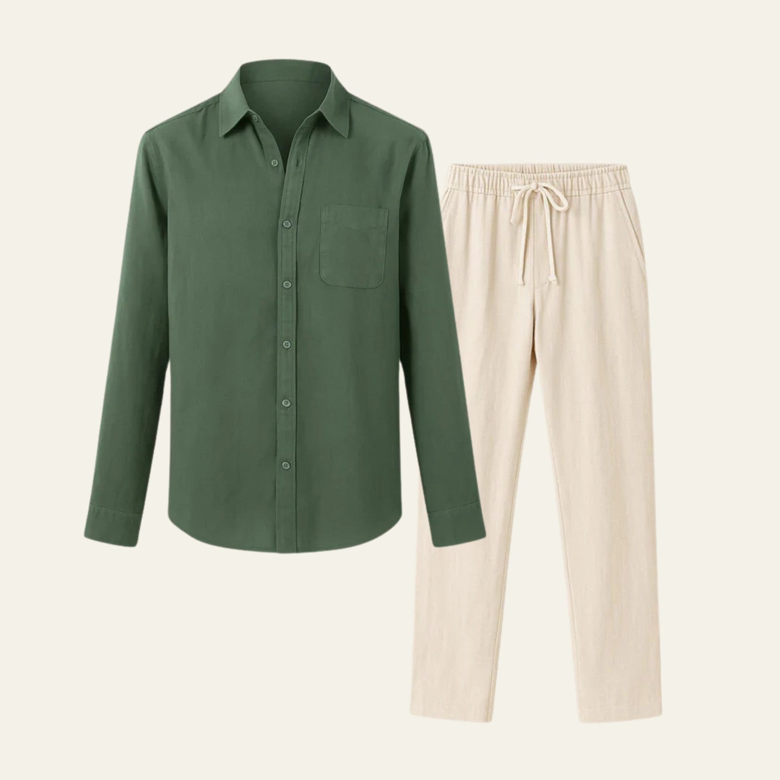 The Tangier Linen Tailored Trousers Set