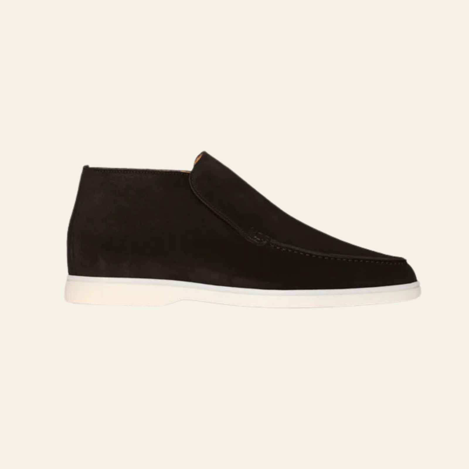 The Modena Suede City Loafer in Black