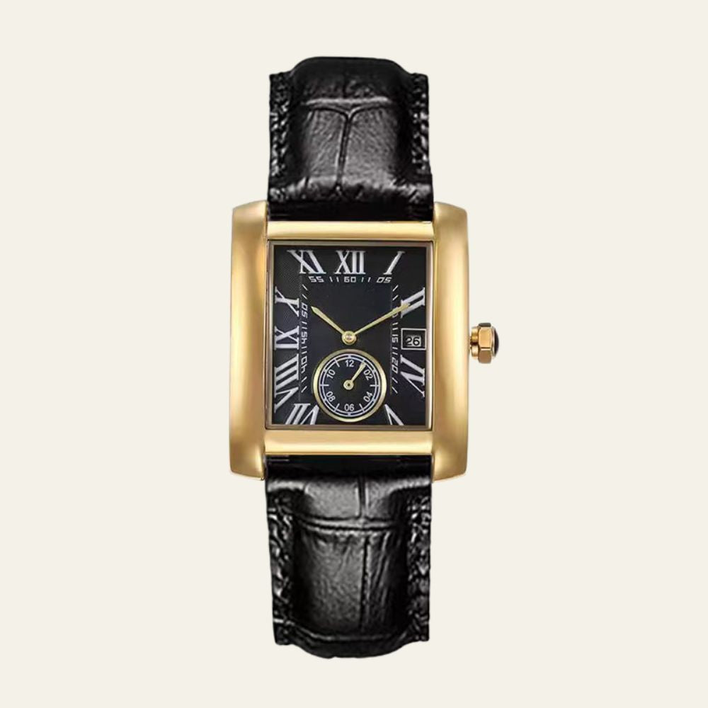 The Lyon Leather Rectangular Watch