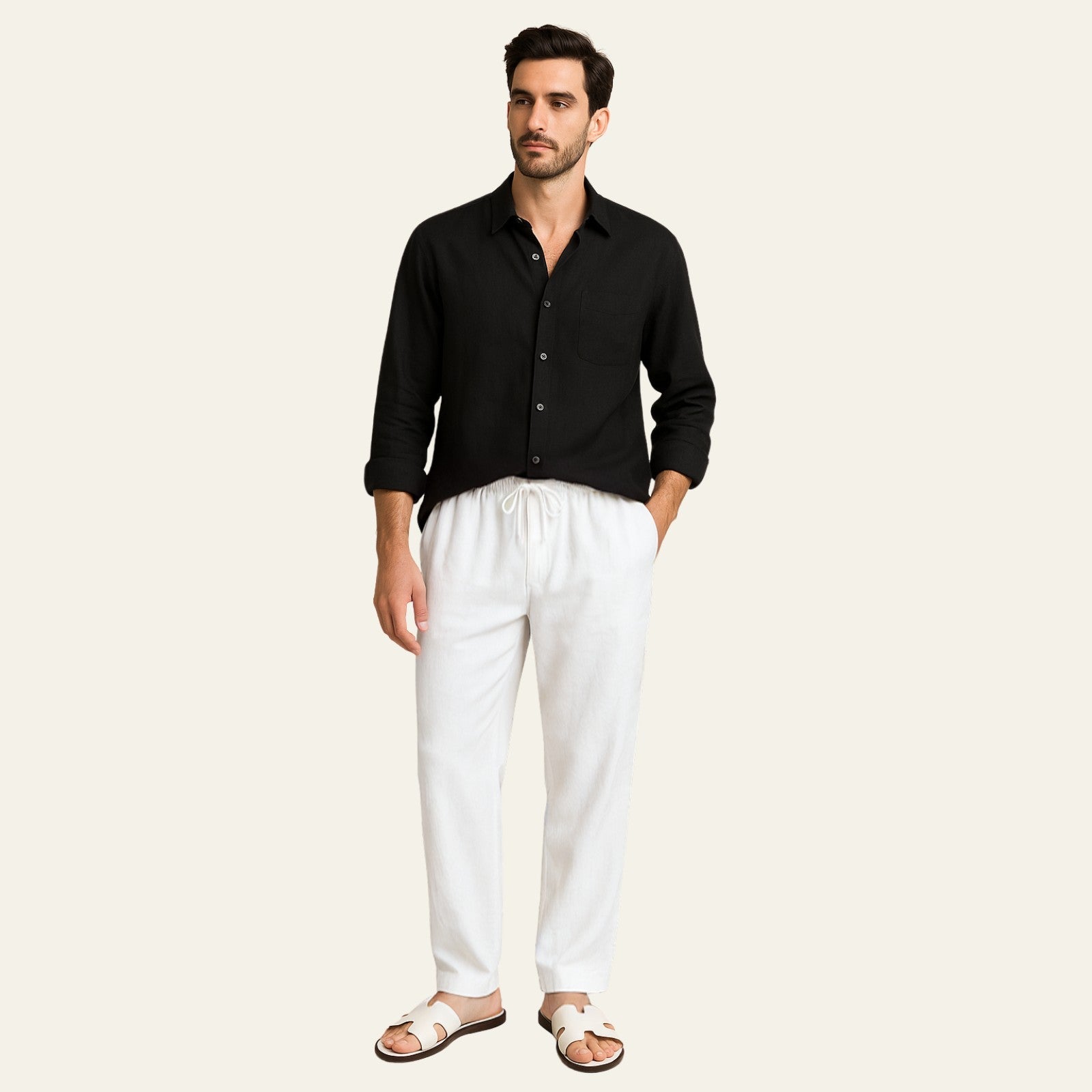 The Osaka Linen Tailored Pantalon Set