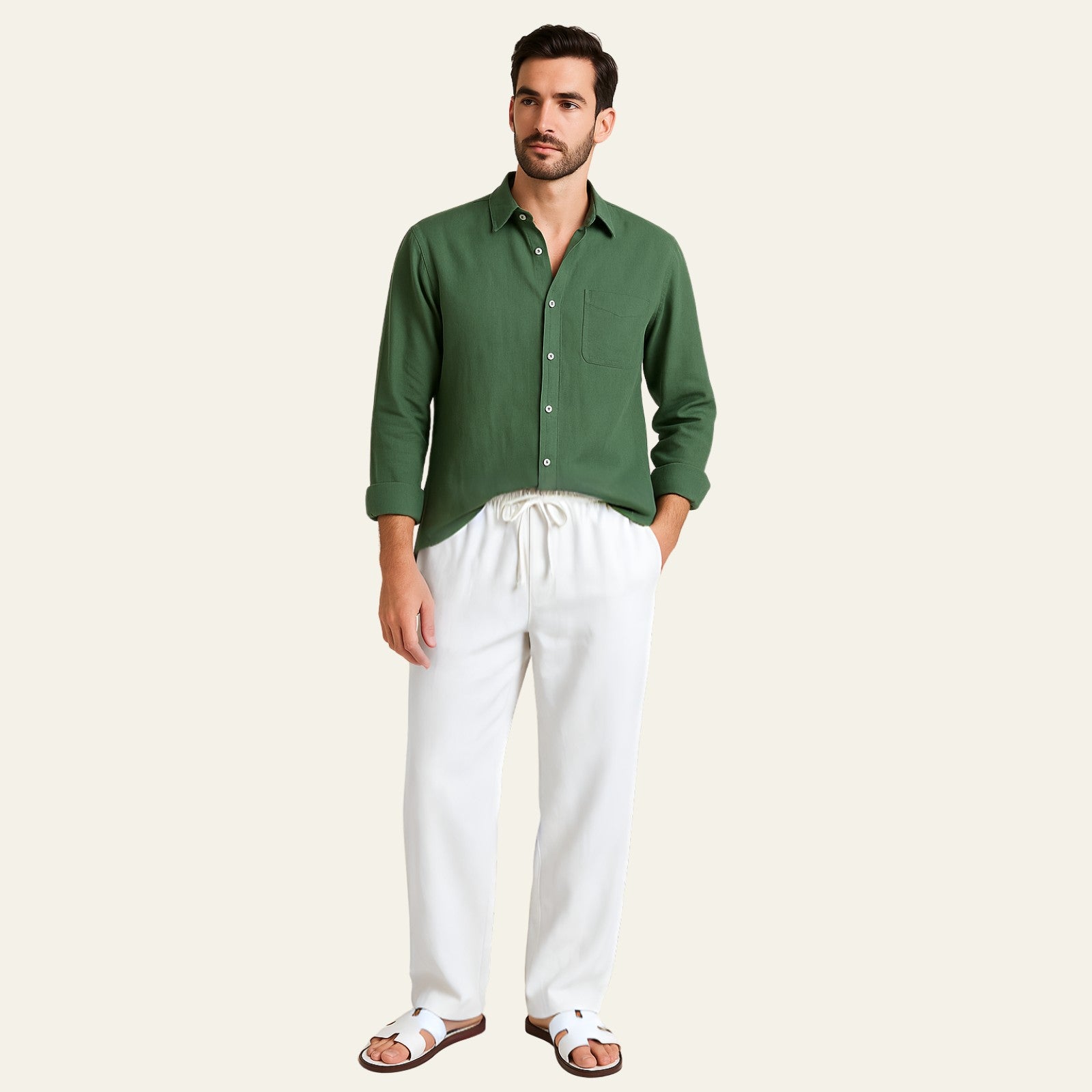 The Osaka Linen Tailored Pantalon Set