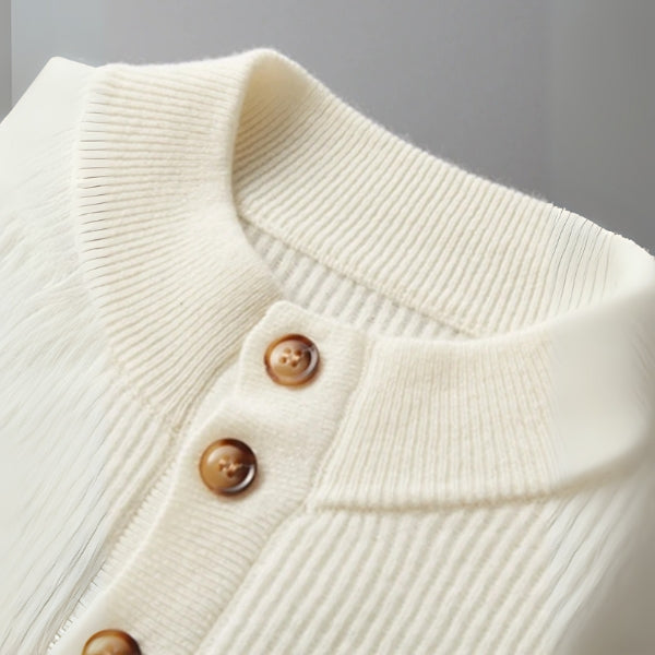 The Arosa Cashmere Button Knit