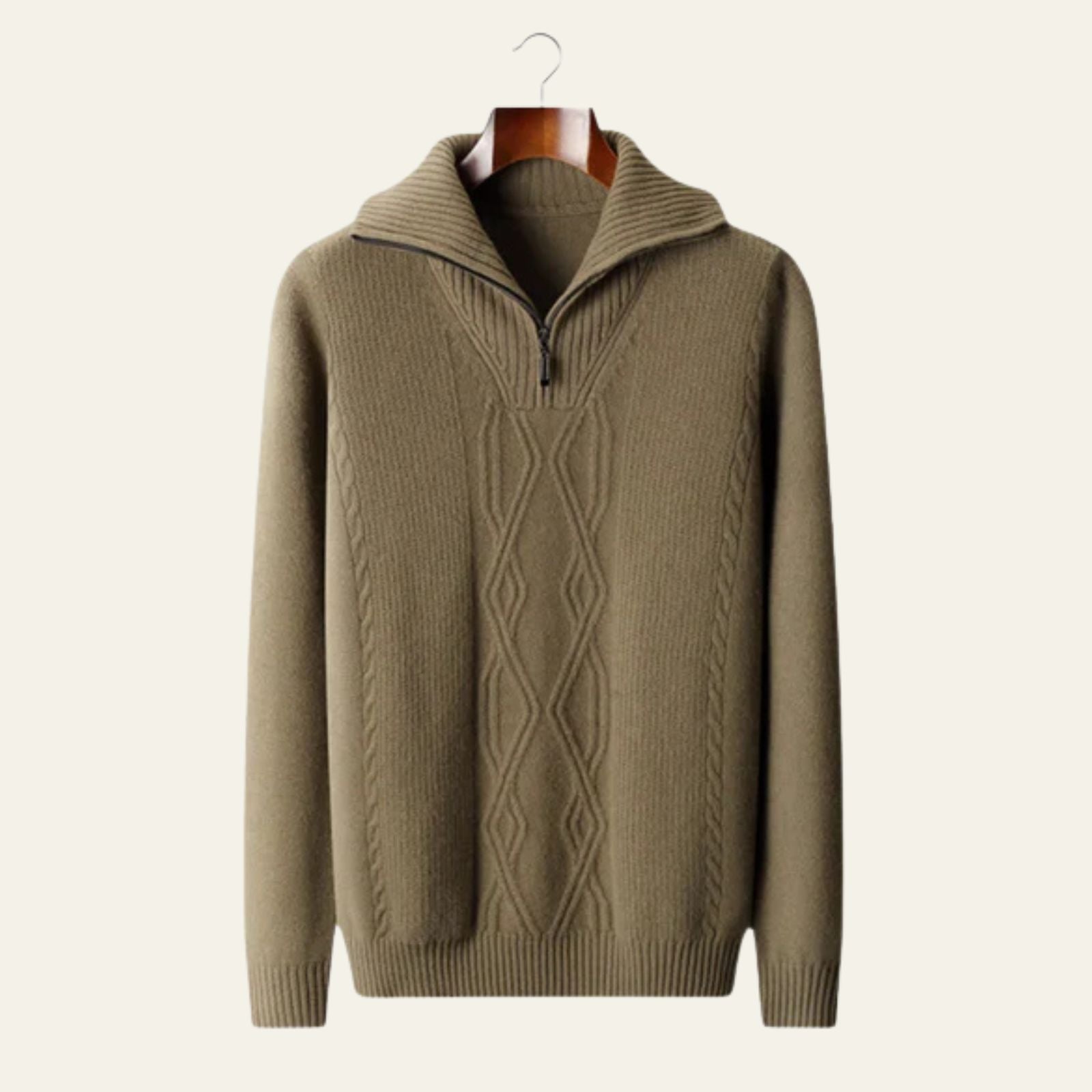 The Davos Merino Wool Quarter-Zip Sweater