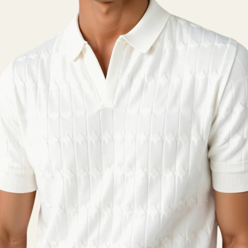 The Positano Textured Knit Polo